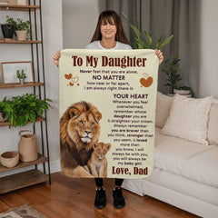 To My Daughter Never Feel Alone – Sherpa Fleece Blanket